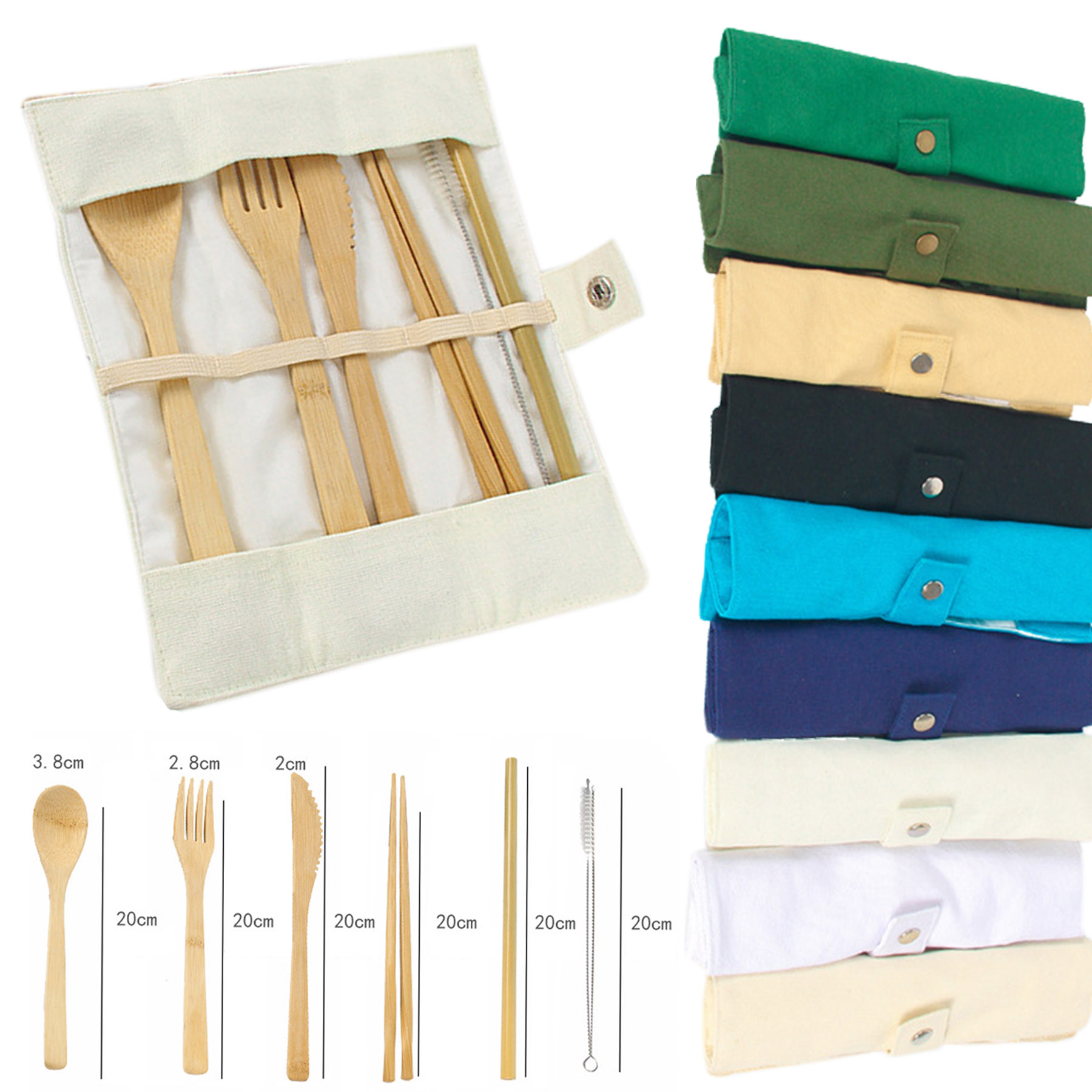 FlyFlyPromos - Bamboo Utensil Set Dinnerware Image 1 - Promotional Product